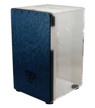 29 Series Clear Acrylic Cajon - Black Makah Burl Front Plate (TY-00755250)