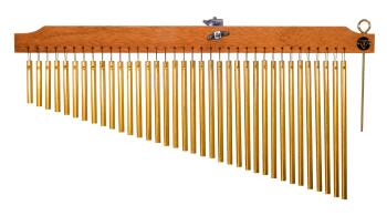36 Gold Chimes with Natural Finish Wood Bar (TY-00755645)