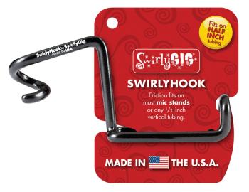 The SwirlyHook: Accessory Holder for 1/2 inch. Tubing - Solo Single (SW-00123401)