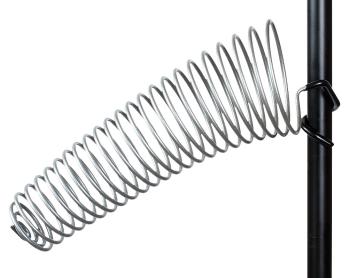 The SwirlyShtick: Drum Stick Holder for 1 inch. Tubing - Silver Left-S (SW-00123404)