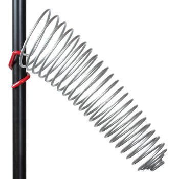 The SwirlyShtick: Drum Stick Holder for 1 inch. Tubing - Silver Right- (SW-00123406)