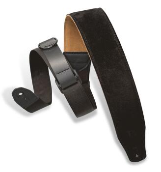 Right Height(TM) Suede Guitar Strap - Black: Specialty Series - 2-1/2  (GA-03719520)
