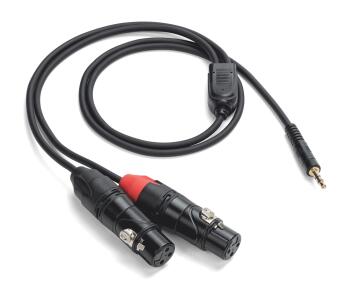 Tourtek Pro - 1/8 inch. TRS (Stereo) to Dual XLR (Female) Cable: 3' Br (HL-00301340)