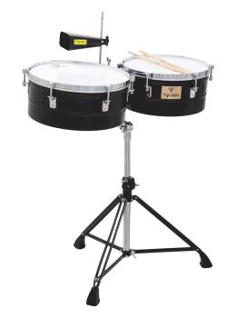 Black Powder-Coated Shell Timbales (13 inch. & 14 inch.) (TY-00755199)