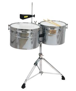 Extra-Deep Shell Chrome Timbales (14 inch. & 15 inch.) (TY-00755210)