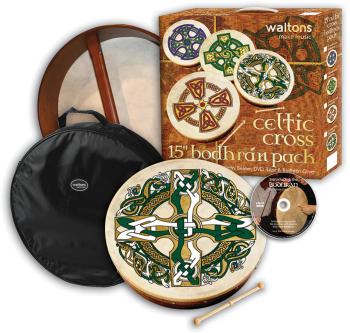 Celtic Cross Bodhrn: 15 inch. Bodhrn Gift Pack (HL-00634132)