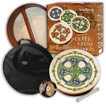 Brosna Cross Bodhrn: 18 inch. Bodhrn Gift Pack (HL-00634140)