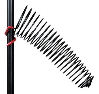The SwirlyShtick: Drum Stick Holder for 1 inch. Tubing - Black Right-S (HL-00123405)