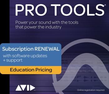 Pro Tools - 1-Year Subscription Renewal: Education Pricing - 1-Year Pe (HL-00249807)