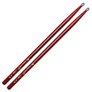 Color Wrap 5A Red Sparkle with Nylon Tip Drum Stick (HL-00256300)