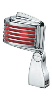 The Fin - Chrome Body/Red LED: Retro-Styled Dynamic Cardioid Microphon (HL-00364931)