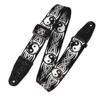 Polyester Guitar Strap - Tribal Ying Yang: Print Series - 2 inch. Wide (HL-03719512)