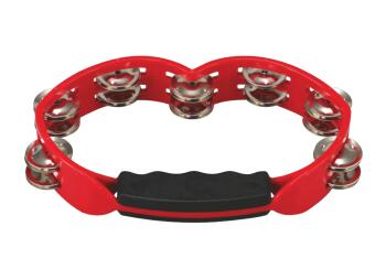 Red Hand Held Plastic Tambourine (Steel Jingles) (TY-00125511)