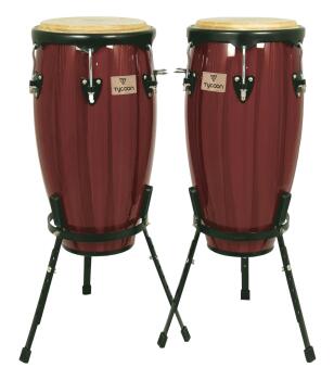 Artist Hand-Painted Series Brown Conga and Tumba: 11-3/4 inch. & 12-1/ (TY-00755098)